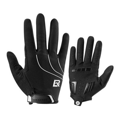 China Micro fiber+silica Rise MTB Gel ROCKBROS Cycling Gloves For Cycling Motorcycle Thermal Warm Winter Windproof Autumn Black Bicycle Glove for sale