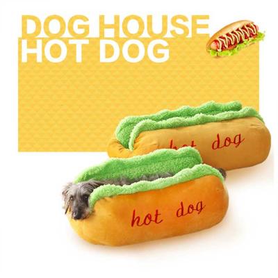 China Hot Dog Sofa Puppy Beds Kennel Mat Fiber Pet Dog Warm Breathable Luxury Cute Bed for sale