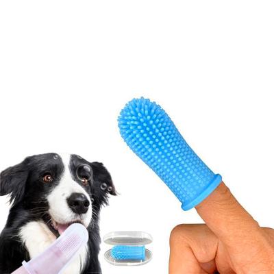 China Top Selling Viable Silicone Amazon Pet Soft Finger Toothbrush Dog Brush Stabilized Teeth Brushing Supplies for sale