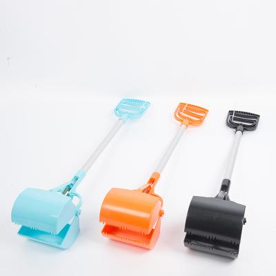 China Manufacturer Wholesale 70CM Handle Pet Pooper Scooper Viable Dog Long Shit Clip Pet Excrement Cleaning Tool for sale