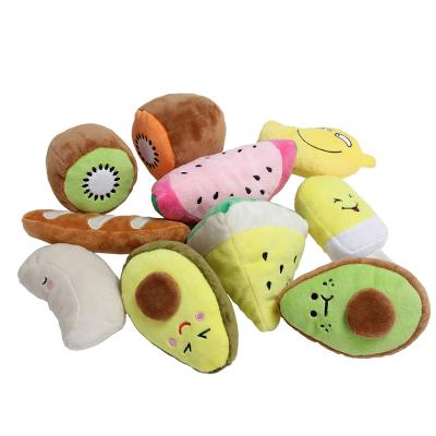 China Viable Manufacturer Wholesale Custom Dog Chew Toys Mini Various Fruits Pet Plush Squeak Toys for Chewer for sale