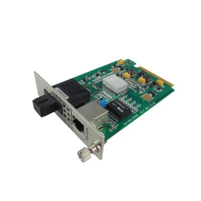 China FTTH FTTB FTTX Network TINCAM 10/100/1000Mbps Single Fiber Media Converter Card Plug In Classic 16slot for sale