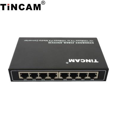 China FTTH Media Converter 10/100M 1 Port 20Km SC RJ45 Fiber Optic Port 20Km Ethernet Fiber +8 Fiber Optic for sale