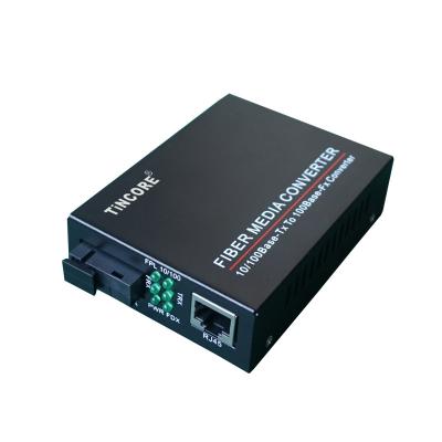 China FTTH 1x9 Single Mode Single Fiber WDM 25km 10/100/1000M Bidirectional Fiber Media Converter for sale