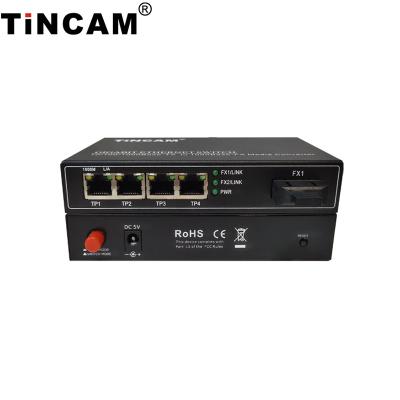 China School Tincam Dual Fiber Switch Ethernet Gigabit Switch Ethernet Fiber Optic Media Converter for sale