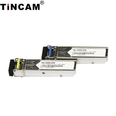 China Network Security Tincam SFP Module Price Transceiver Tx1550nm/Rx1310nm 20km SFP Fiber Optic Transceiver Modules for sale