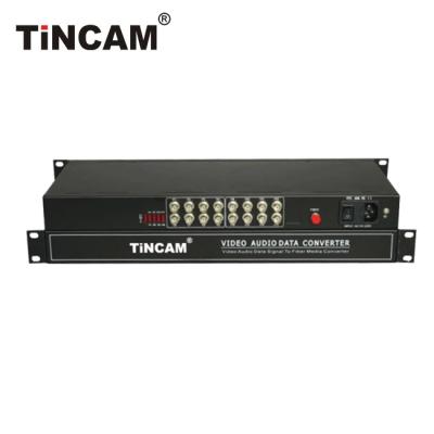 China FTTH FTTB FTTX Network Tincam 16 Channel Fiber Media Converter /Ethernet Fiber Optic Audio Video Data Converter for sale