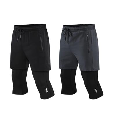 China Wholesale Custom Sweat Compression 2 In 1 Fitness Boxer Gym Workout Sports Cargo Running Men's Pants Shorts for sale