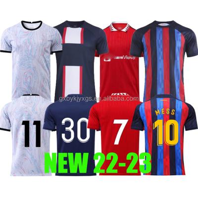 China Newest 22-23 Season Thai Quality Men Soccer Jersey Shirts with Logo Football Jersey Wear for sale