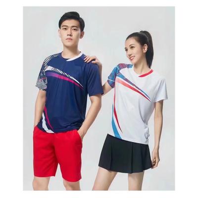 China Custom Men's Table Tennis Uniform Tennis Wear Clothes Sublimation Print Badminton Jersey T Shirts for sale