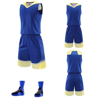 China Wholesale Men's Double Sided Blank Basket ball Jersey Basketball Uniforms Sportswear Breathable Quick Dry for sale