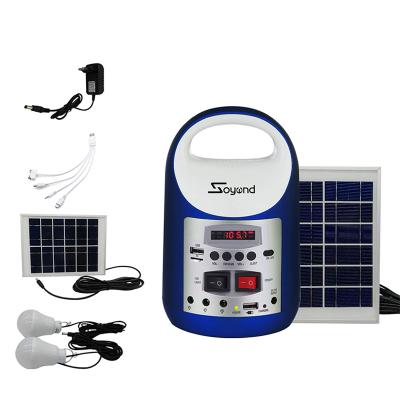 China Home Small Size Solar Panel Power Kit Portable Solar Power Generator With Charging for sale