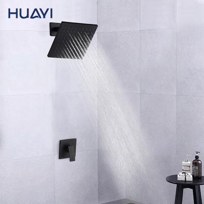 China Without Sliding Bar Huayi Modern Bathroom Shower Set Main Wall Mount Concealed Shower System for sale