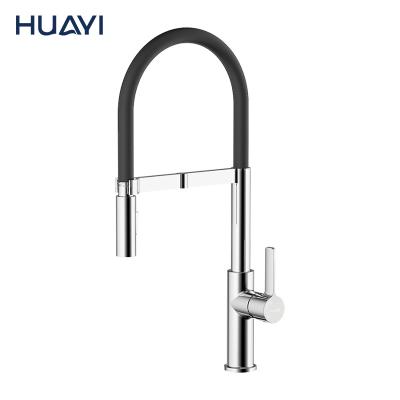 China Huayi Modern 3 Way Pull Out Flexible Kitchen Faucet Pull Out Kitchen Water Filtration Faucet for sale