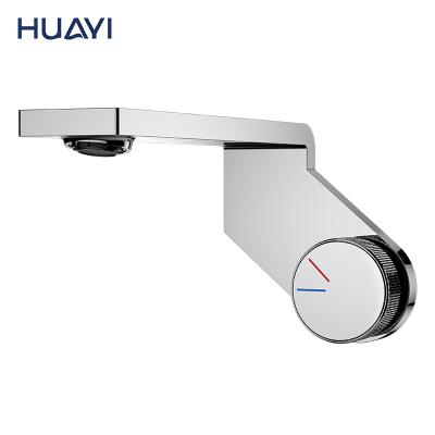 China Modern Brass Basin Mixer Taps Huayi Bathroom Faucet Metered Wall Mounted Basin Faucet for sale