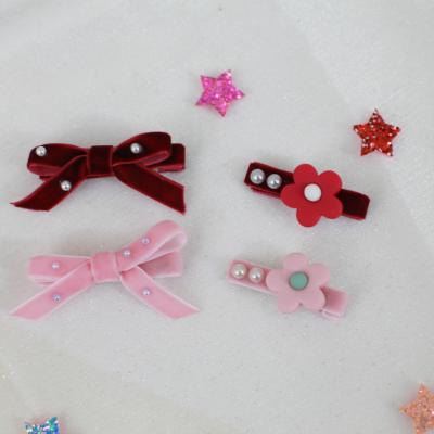 China Lovely Sweet Handmade Hair Clips For Kids Hair Accessories With Bows Girls Kids Hair Accessories Wholesale for sale