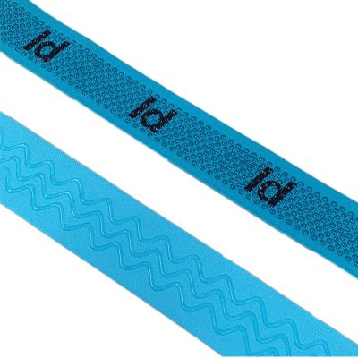 China Custom Silicone Printed Logo Elastic Band Non Slip Elastic Band For Garment Underwear Waistband 3.5cm for sale