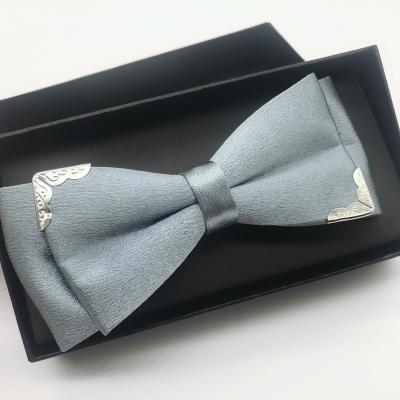 China Dobby Mens S Wedding Tuxedos Suits Bow Tie Collar Tie Solid Color Satin Bow Tie Groom For Sale Custom Gift Men Plain for sale