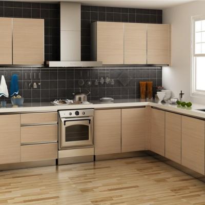 China Modern Custom Kitchen Cabinet Furniture High Gloss , Solid Wood Kitchen Cabinets for sale