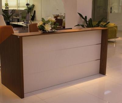 China Oblong Modern Wood Reception Desk Recycled Office Furniture For Interior for sale