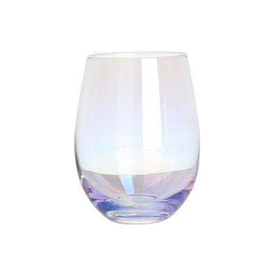 China Fashion Rainbow Juice Wine Cup Crystal Transparent Glass Mug Luxury Tea Lead Free Glass Coffee Milk Breakfast Cup for sale