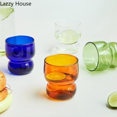 China Fashion Colorful High Borosilicate Glass Milk Cup Water Mug for sale