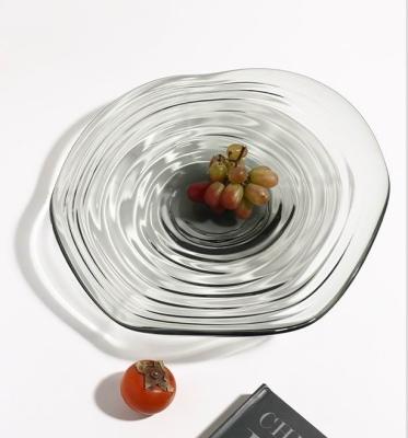 China Modern Simple Light Luxury Fruit Dish Tea Table Living Room Glass Ice Stored for sale