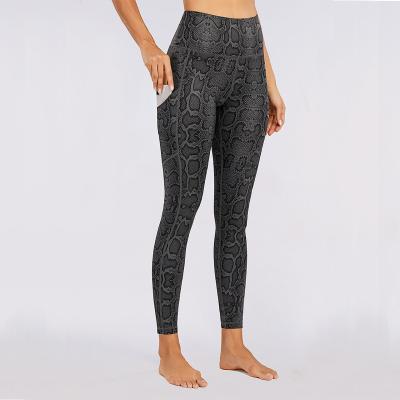 China Breathable Python Print Yoga Pants Leggings Women for sale