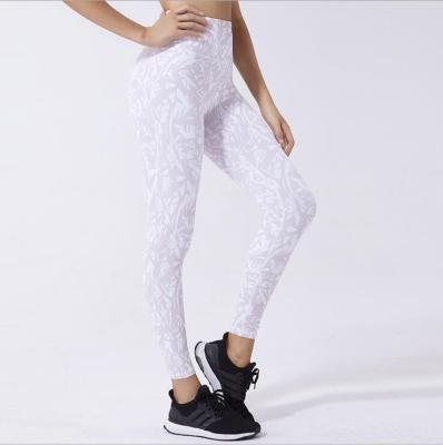 China Breathable Women Yoga Equipment Nake Feeling High Waist Yoga Pants Print Gym Leggings for sale