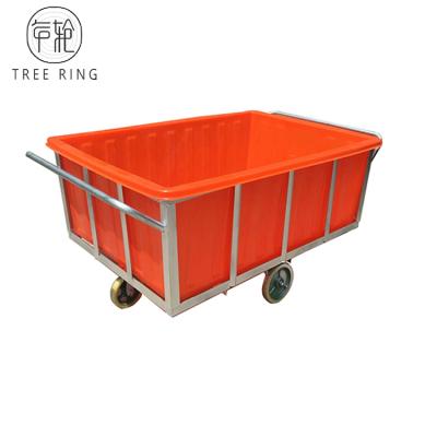 China 330Gallon Textile Customized Roto-moded Heavy Duty Textile Commercial Plastic Tub Industrial Used Canvas Cart for sale