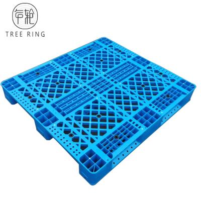 China Virgin PP Warehouse 1100 Single Faced Material 1200 x 1100 Heavy Duty Stacking And Stretching Plastic Pallets With Steel Mental Bar for sale