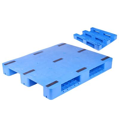 China 1200*1000 Single Sided Flat Surface Floor Stacking Platform Plastic Pallet For Industrial Transport Products for sale