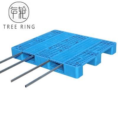 China Single Faced 1300 x 1100 x 150mm Durable Steel Reinforced Plastic Pallet Shelf 1ton Automated Racking Loading for sale