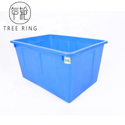 China Cheapest Light Weight HDPE Plastic Storage 50 Liter Water Bin For Outdoor Recycling for sale