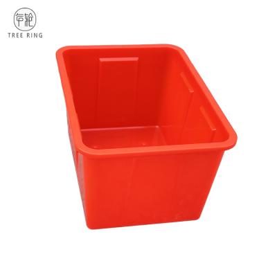 China Rectanuglar Red Color 70L Red Color Nesting Recyclable HDPE Plastic Water Box 510*380*290 mm For Sale for sale