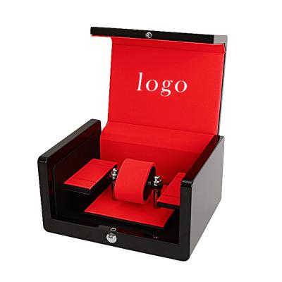 China Classic Elegant Luxury Premium Customizable Black Watch Storage Box Vintage Exquisite Gift and Organizer for Watches for sale