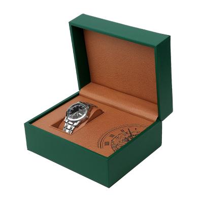 China Classic Elegant Vintage Watch Box PU Watch Packaging Box Luxury Custom Leather Watch Gift Box for sale