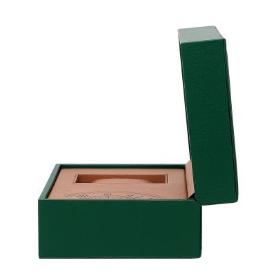 China Classic Elegant Vintage Luxury Custom Green Leather Watch Boxes Elevate Your Men's Watch Collection for sale