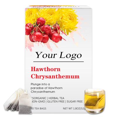 China OEM Private Label Hawthorn Chrysanthemum Blend Tea Bags Herbal Slimming Loose Weight Tea Flower Tea Fruit Natural Blend Tea for sale