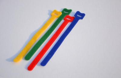 China Heavy Duty Self Adhesive Releasable Cable Ties Custom 50mm Nylon And Polyester for sale