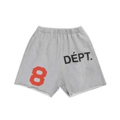 China GALLERY DEPARTMENT High Street Alphanumeric Letter Eight Drawstring Shorts Viable Washed Printed Men Retro Old for sale