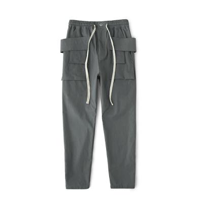 China Breathable Double-Buckle RO Style Oversized Pants With Three-Dimensional Pockets Straight Legs Pants Casual Track Cargo Pants for sale