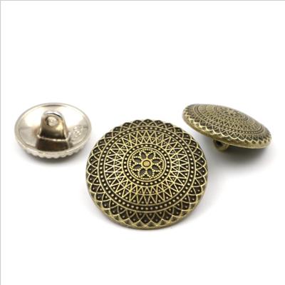 China Cheap Dry Cleaning Prices Vintage Round Custom Lattice Button Metal Logo Snap Buttons With Logo For Suit for sale