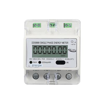 China DDS8888 single phase electricity 1P wifi DIN RAIL RS485 (MODBUS) power energy meter two wire / KWH meter (watt-hour meter) DDS8888 for sale