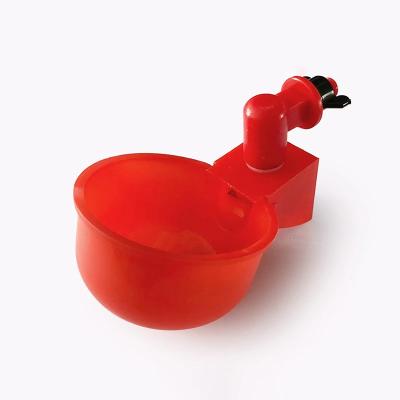 China Cleanable Red Chicken Drinker Poultry Bowl Feeder Drinking Watering Cups for Chickens Pigeon for sale