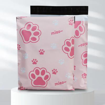 China Charming Pink Paw Print Express Bag Safeguard Commodities for sale