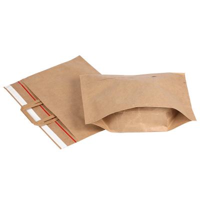 China Custom Logo Kraft  Paper Envelop Mail Bag Recyclable Brown Kraft Paper Mail Bag for sale