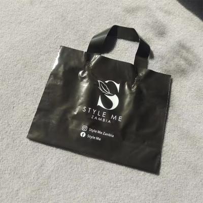 China Custom Tote Biodegradable With Logos Plastic Reusable Shopping Bag for sale