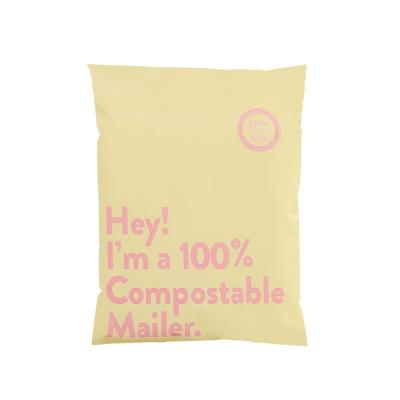 China Degradable & Compostable PBAT Cornstarch PLA Branded Shipping Bags for sale