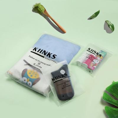 China Reusable Zipper Bags In Customizable Colors Printed Transparent Frosted Bag for sale